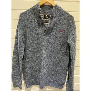 John Partridge wool blend Sweater button pullover Mens size S gray